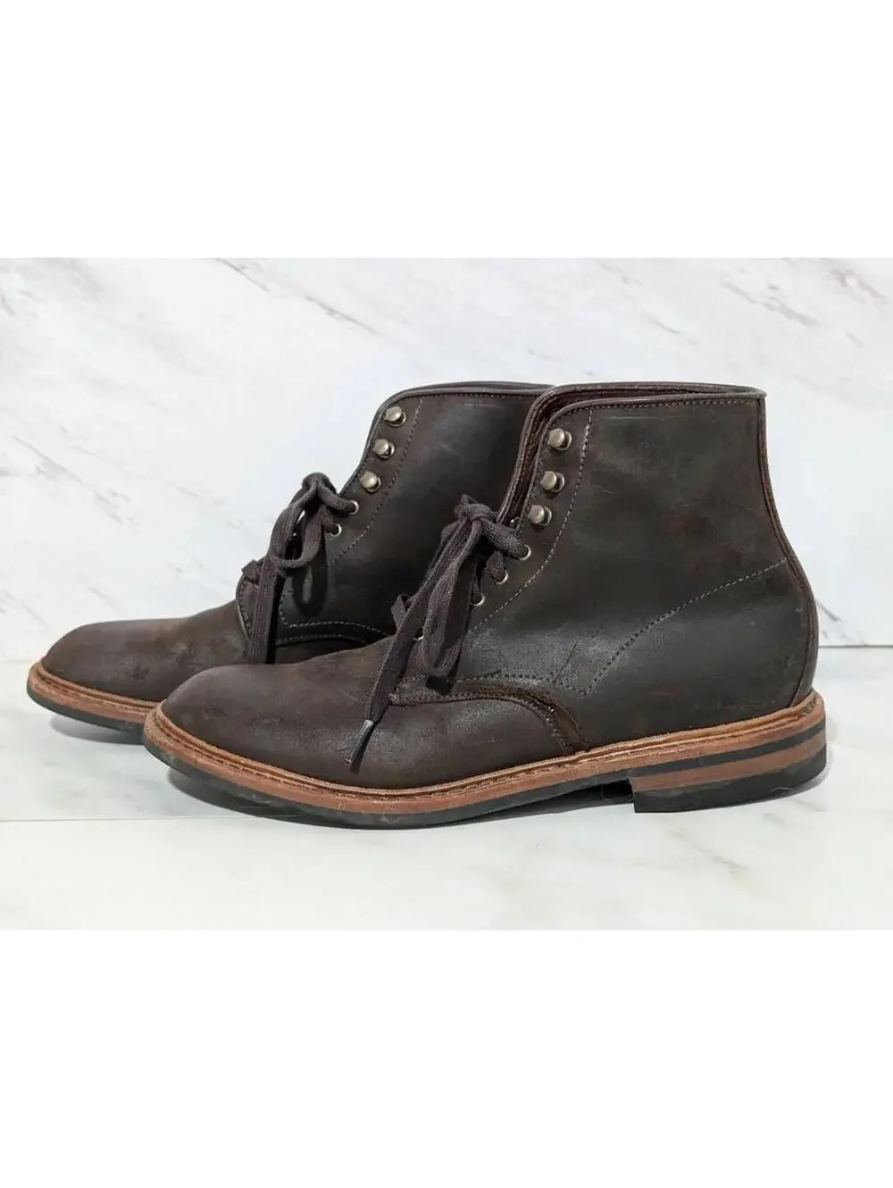 Allen Edmonds Higgins Mill Men's Brown Leather Weatherproof Boot Sz 8.5